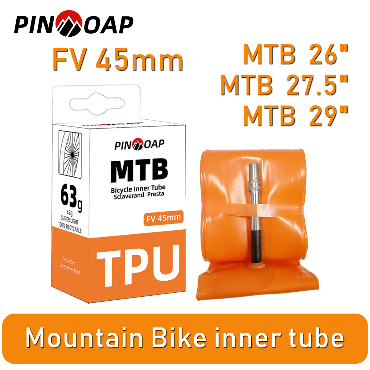 Mountain Biking Tube - PINMOAP Dağ Bisikleti İç Lastiği 45mm